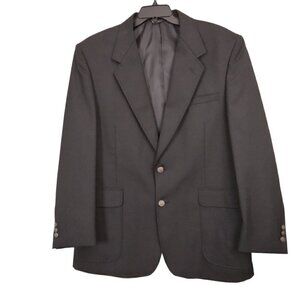 London Square | Black Wool Blend Suit Blazer Jacket | Size 44R
